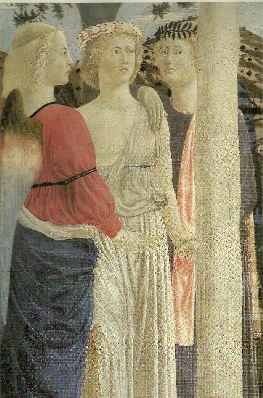 Piero della Francesca details from the baptism of christ oil painting picture